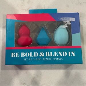 Be Bold & Blend In Mini Beauty Sponges - Red, Blue, Light Blue
